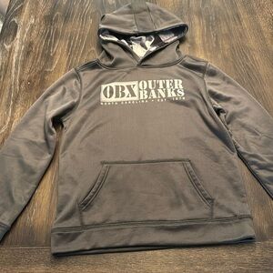 OUTER BANKS GRAY HOODIE SIZE YOUTH LARGE